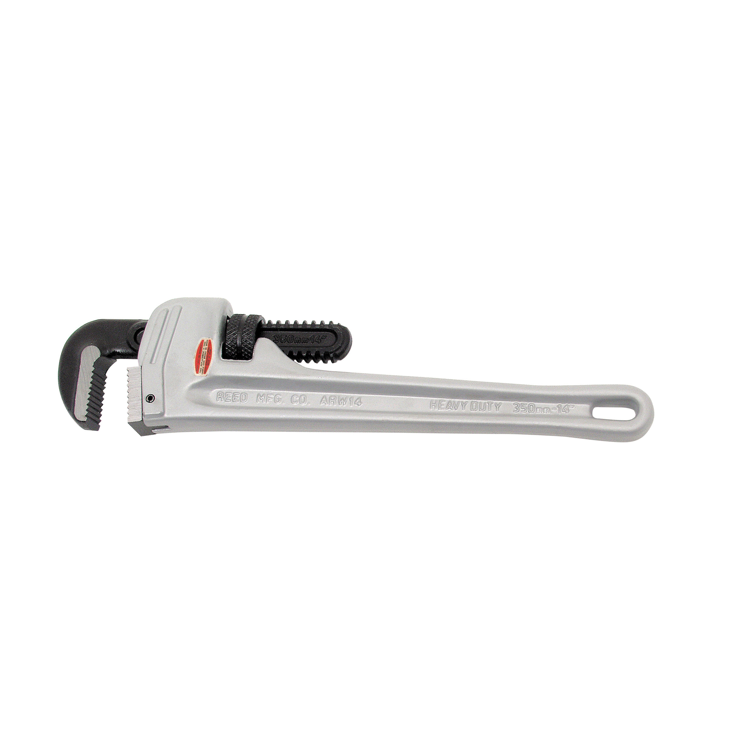 Reed 02093 Heavy Duty Straight Pipe Wrench, 1/8 to 1-1/2 in Pipe, 10 in OAL, Hook and Heel Jaw, Titanium Aluminum Alloy Handle