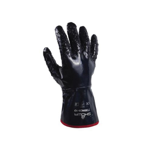 Nitrile Dipped Glove with Jersey Liner and Rough Grip on Full Hand - Safety  Cuff