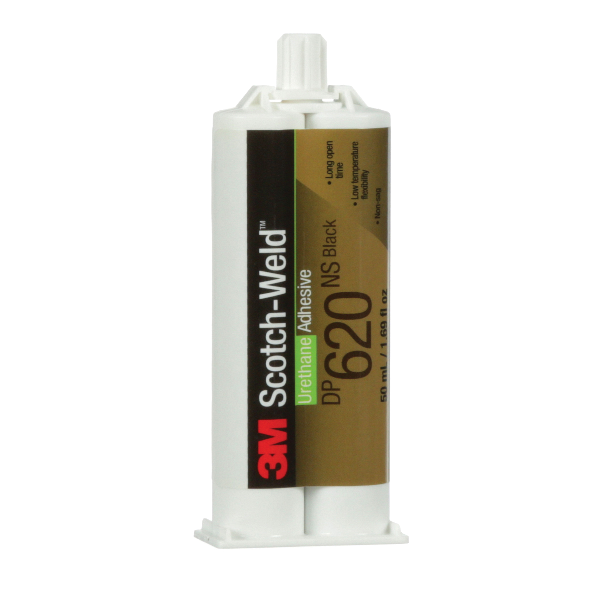 Scotch-Weld™ 021200-96407 2-Part Part Urethane Adhesive, 50 mL Duo-Pak Syringe, Part A: Opaque/Part B: Gray, 1 hr at 72 deg F Curing