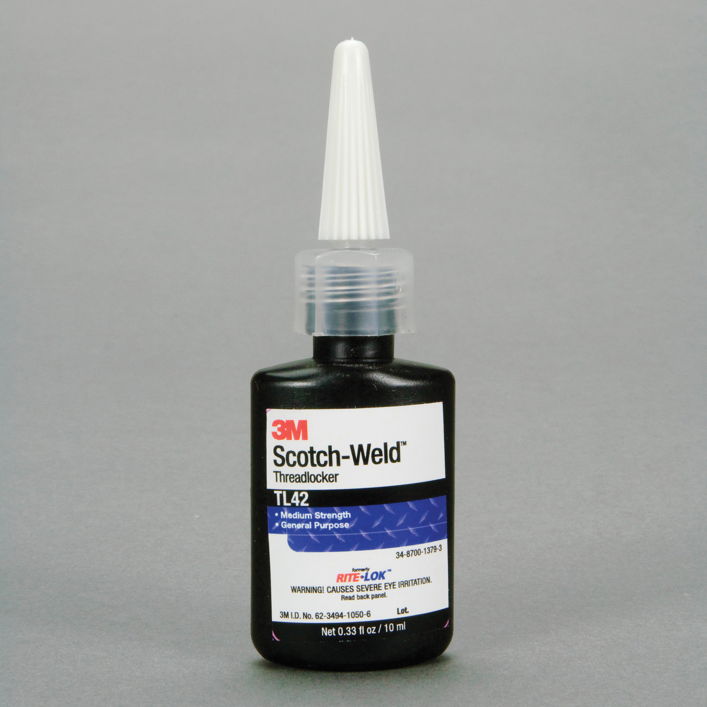 Scotch-Weld™ 048011-62601 Anaerobic Threadlocker, 10 mL Bottle, Liquid Form, Purple