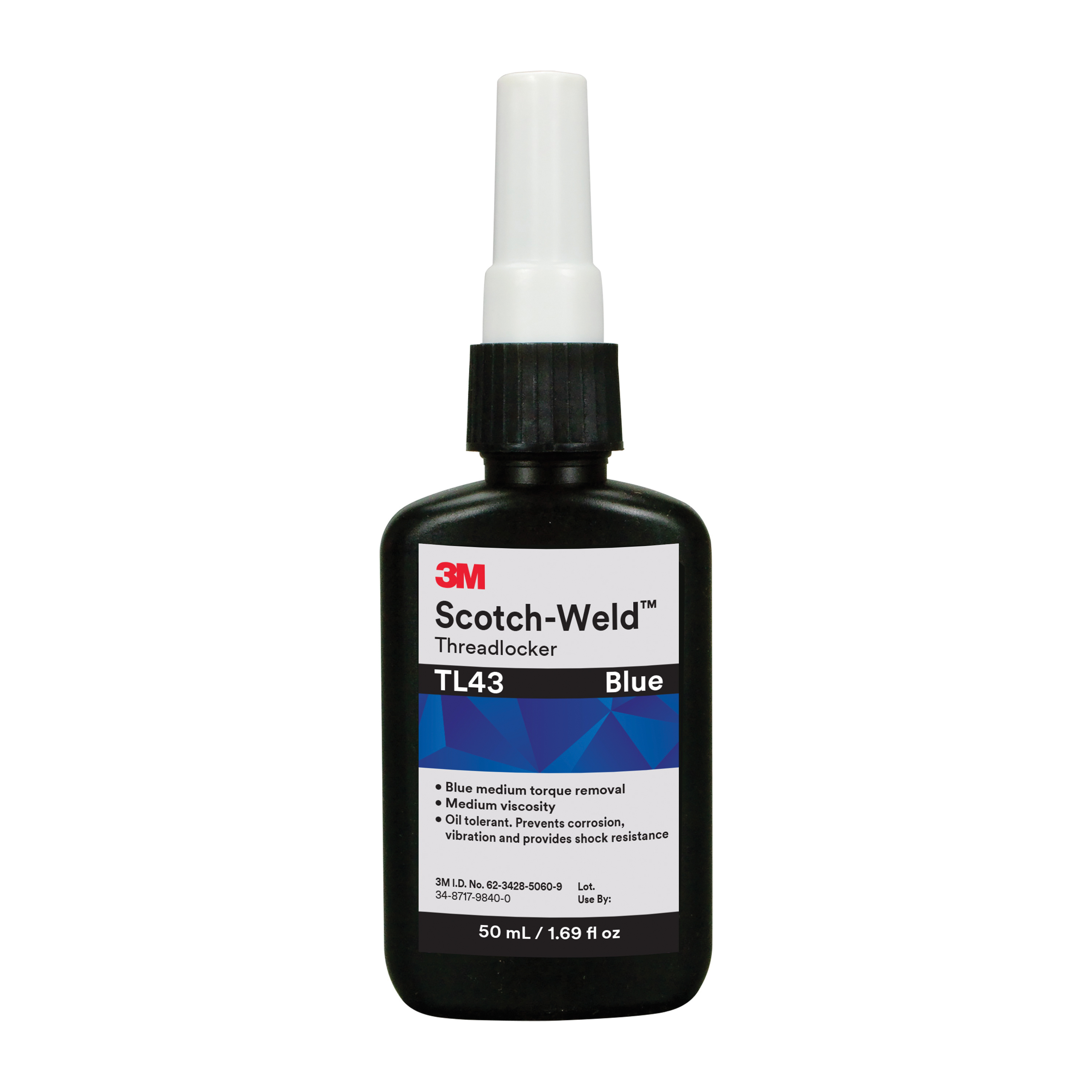 Scotch-Weld™ 048011-62613 Anaerobic Adhesive High Strength Threadlocker, 50 mL Bottle, Thixotropic Liquid Form, Red