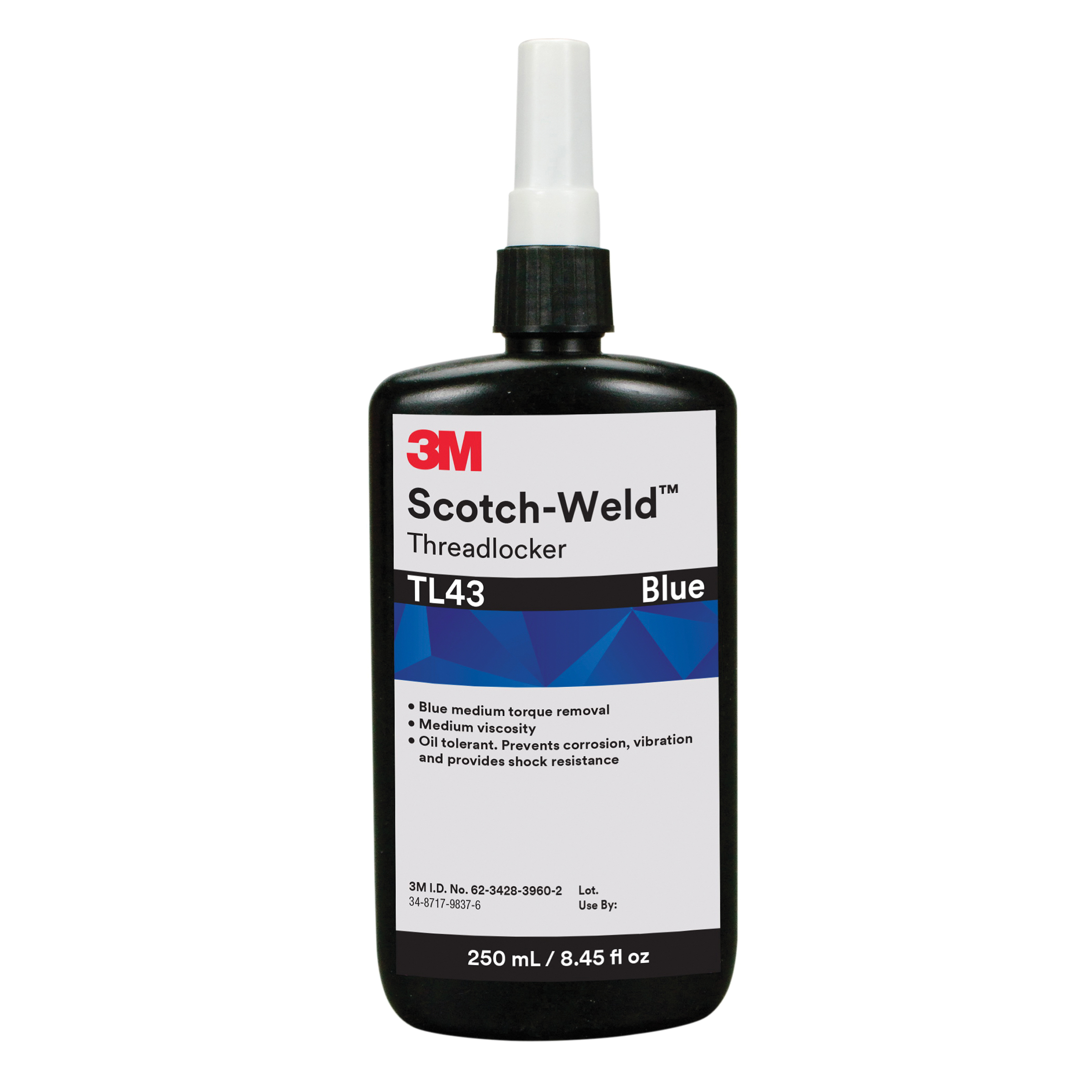 Scotch-Weld™ 051115-25139 Anaerobic General Purpose Threadlocker Adhesive, 50 mL Bottle, Liquid Form, Blue