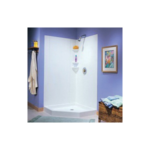 Swan® NE00000SW.010 NEO-Angle Shower Wall Kit, 35-1/2 to 38 in W x 70 in H, Swanstone, Domestic