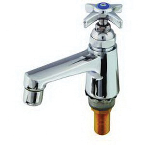 T & S B-0710 Sill Manual Faucet, 1/2 in Nominal, NPS Male Shank End Style, Brass Body, 4-Arm Lever Actuator