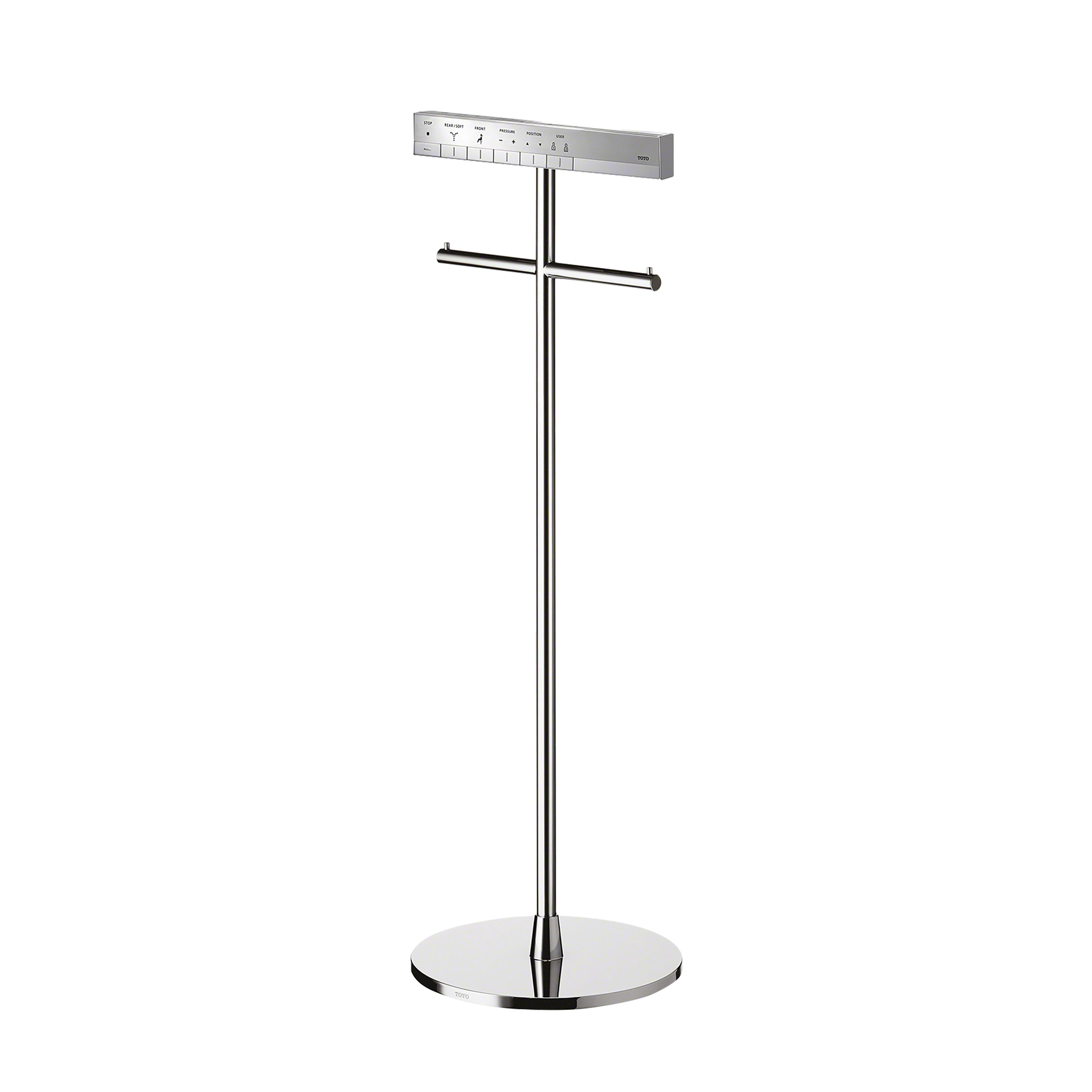 Toto® YS990#CP Elegant Remote Control Stand, Neorest®, 33-1/4 in H, Solid Brass, Polished Chrome