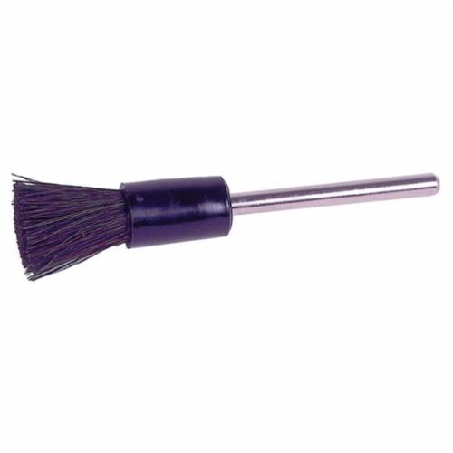 Weiler® 11001 Stem Mount End Brush, 1/2 in Dia Brush, Crimped, 0.0104 in Dia Filament/Wire, Steel Fill, 7/8 in L Trim