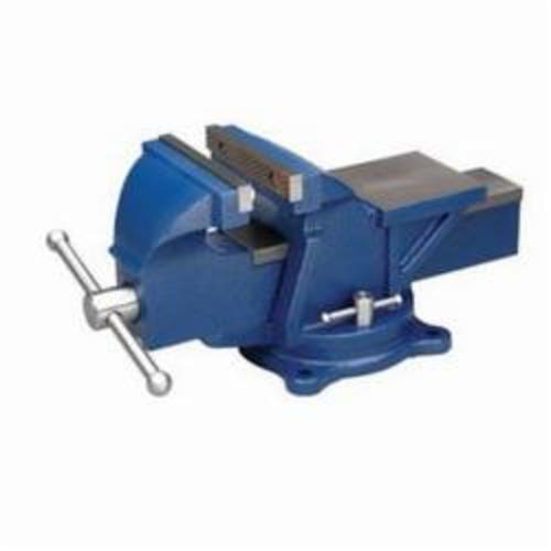 Wilton® 10225 Round Channel Combination Pipe and Bench Vise With Swivel Base, Serrated Jaw, 6 in Jaw Opening, 4-1/2 in W Hardened Steel Jaw, 4-3/4 in D Throat