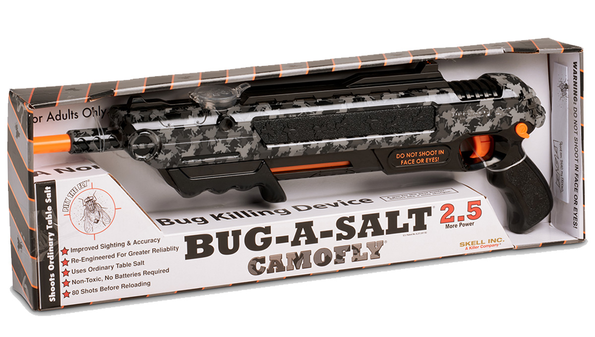 BUG-Ａ-SALT　2.5　迷彩グレー系　塩ガン　新品未使用　アメリカ土産 Bug-A-Salt BS2.5-BLCA Insect Pump Salt Shotgun, Black/Cam