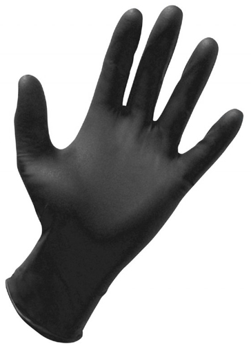 SAS Safety 3 Pairs, Large, Raven Nitrile Disposable Glove, 6 mil, Powder-Free 2104452
