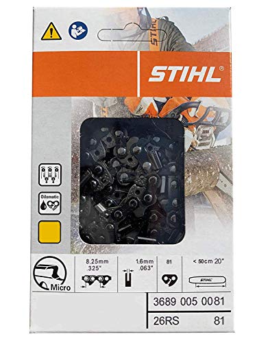 Stihl OILOMATIC RAPID Super 3639 005 0081 Chain Loop, 13 to 20 in L Bar, 0.063 in, 0.325 in TPI/Pitch, 81-Link - 1