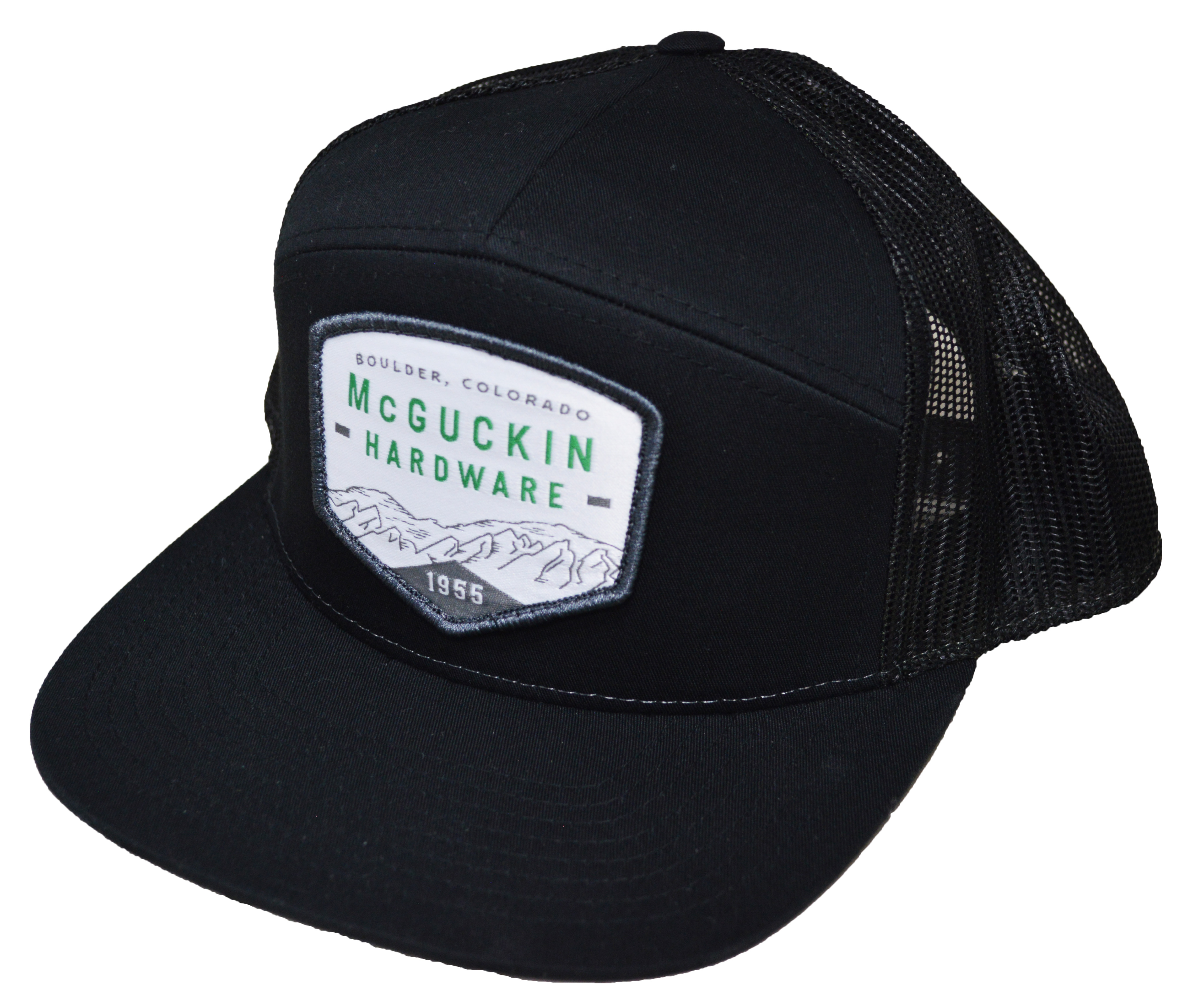McGuckin 7 Panel Hat Black | McGuckin