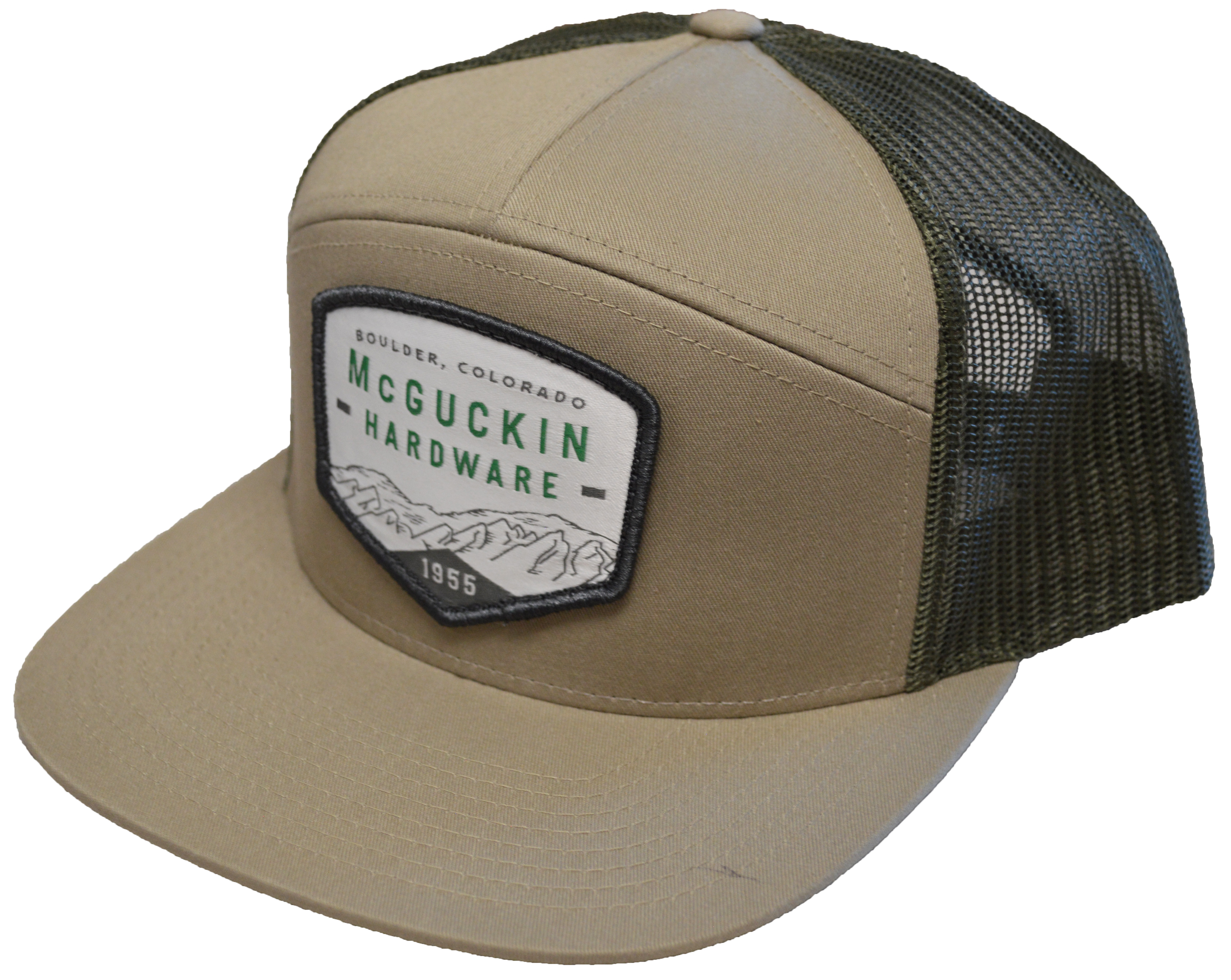 McGuckin 7 Panel Hat Khaki/Loden - 1