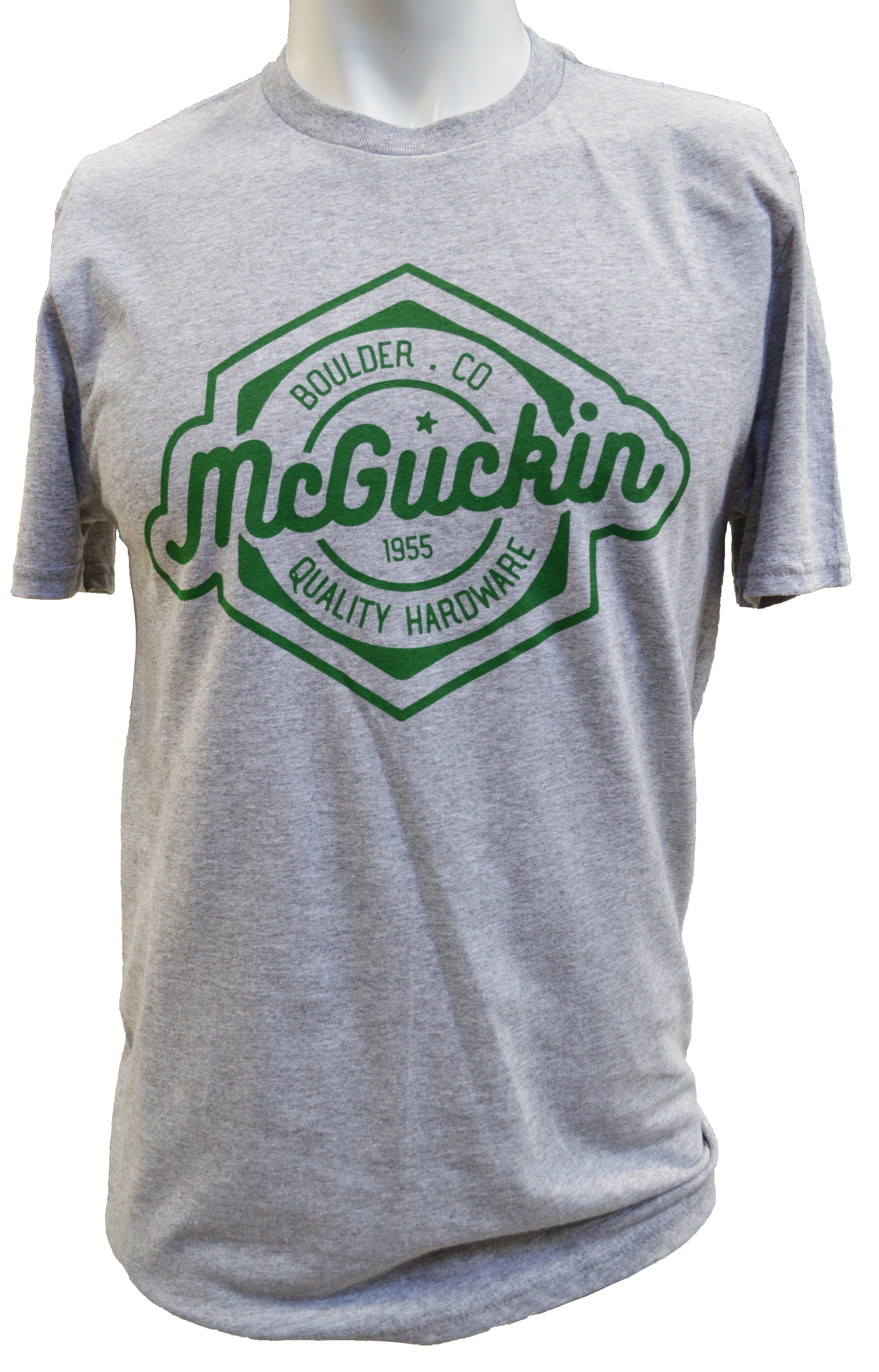 McGuckin Hardware D Logo Short Sleeve Tee, Grey, Medium - 1