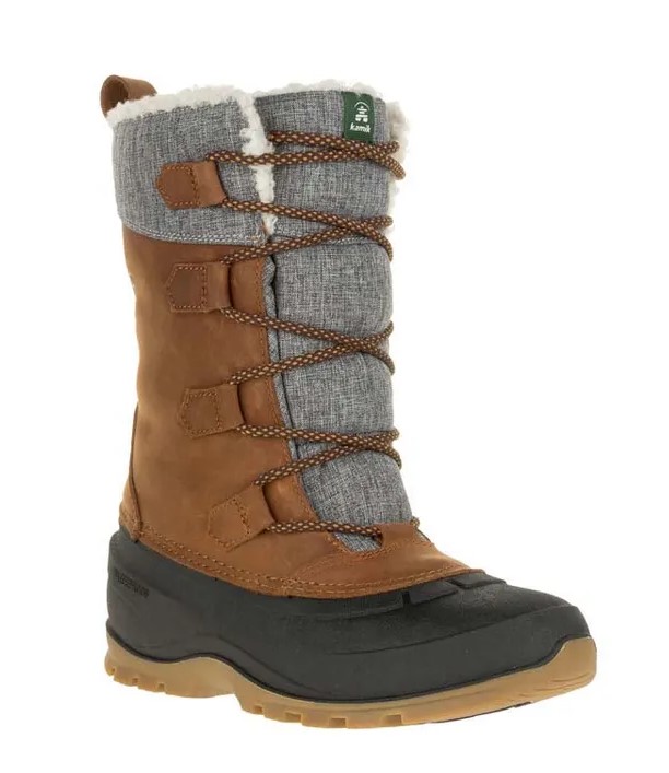 KAMIK Snowgem Series WK2164CGN-7 Winter Boots, 7, Cognac, Genuine Leather/Nylon Upper, Yes,-40 deg F - 2