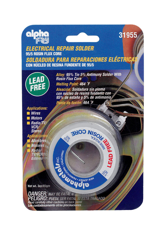 ALPHA ASSEMBLY SOLUTIONS AM31955 Electrical Solder, 3 oz - 1