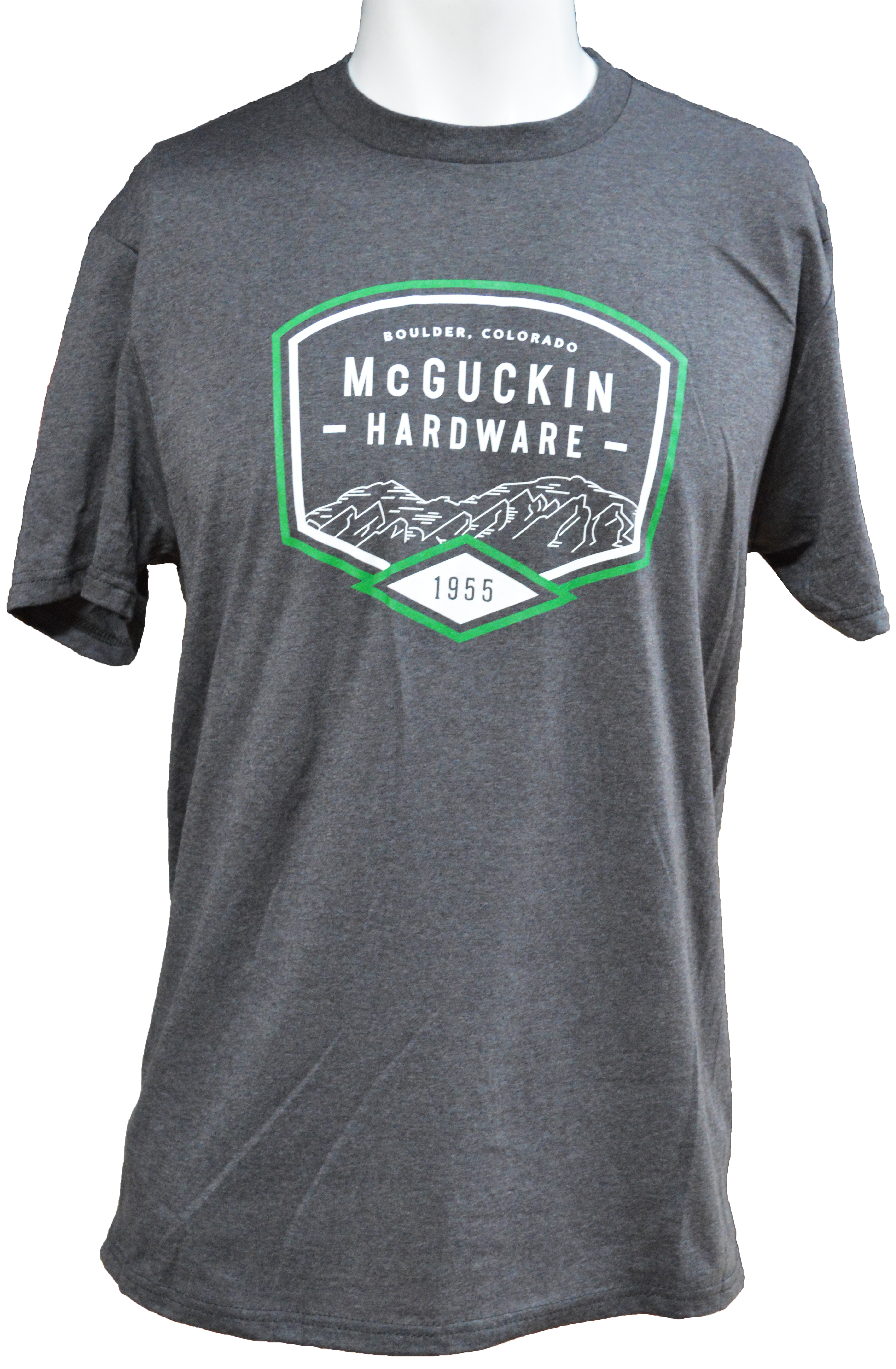 McGuckin B Logo Short Sleeve Top Heather Charcoal, Medium - 1