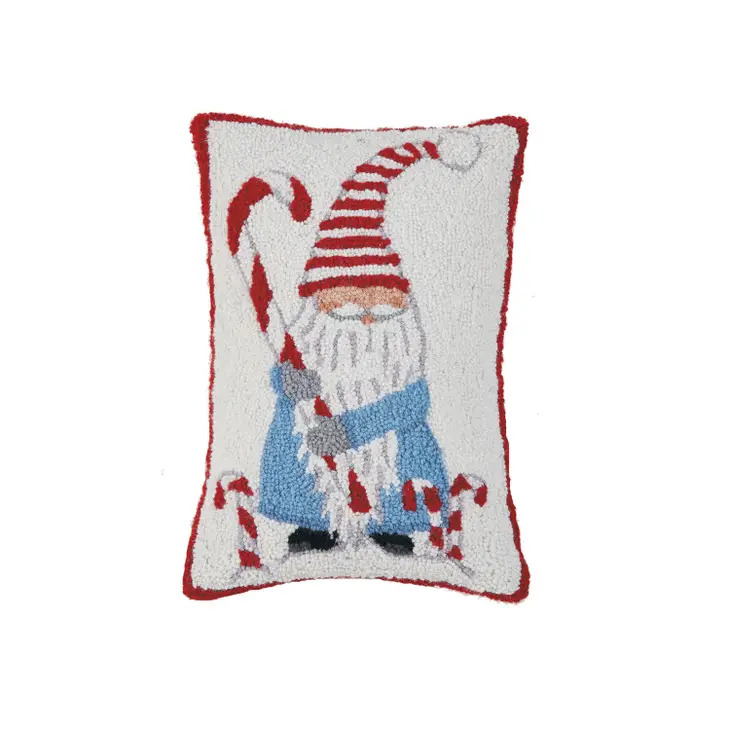 Christmas Truck Hooked Pillow by Peking