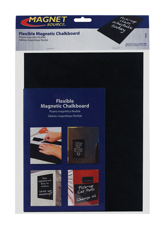 Magnet Source 08506 Chalkboard, 8 in OAW, 11 in OAH, Ferrite/Rubber Polymer Frame, Black - 1