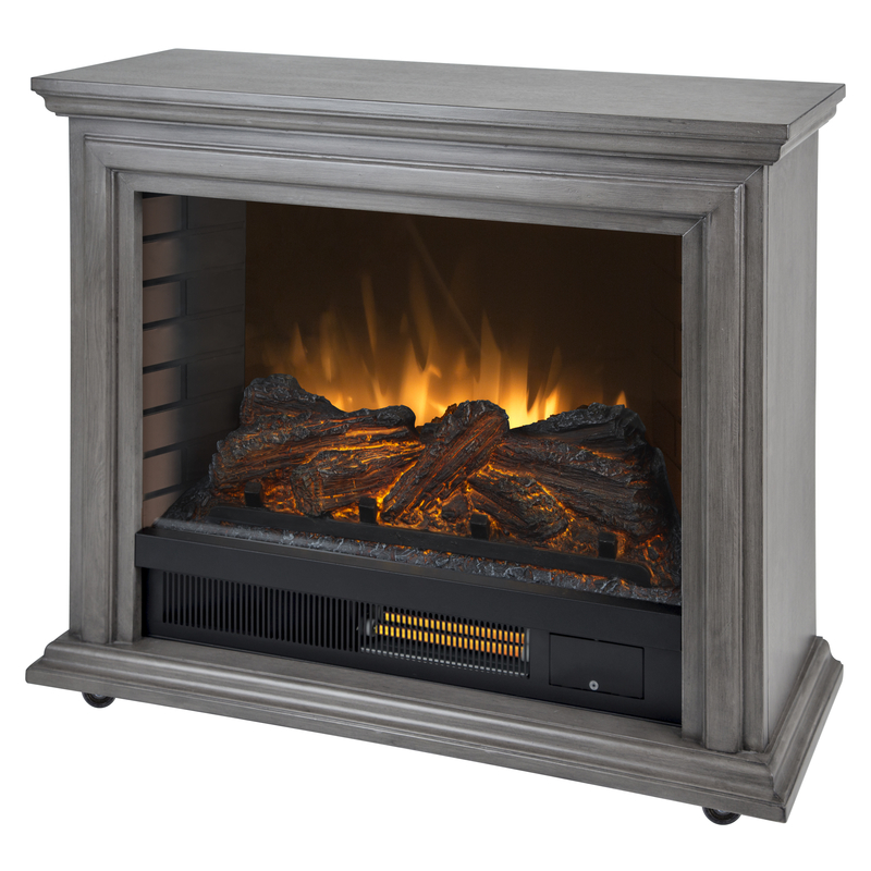 Pleasant Hearth Sheridan 31.75 in. W 1000 sq ft Dark Gray Traditional Infrared Fireplace - 1