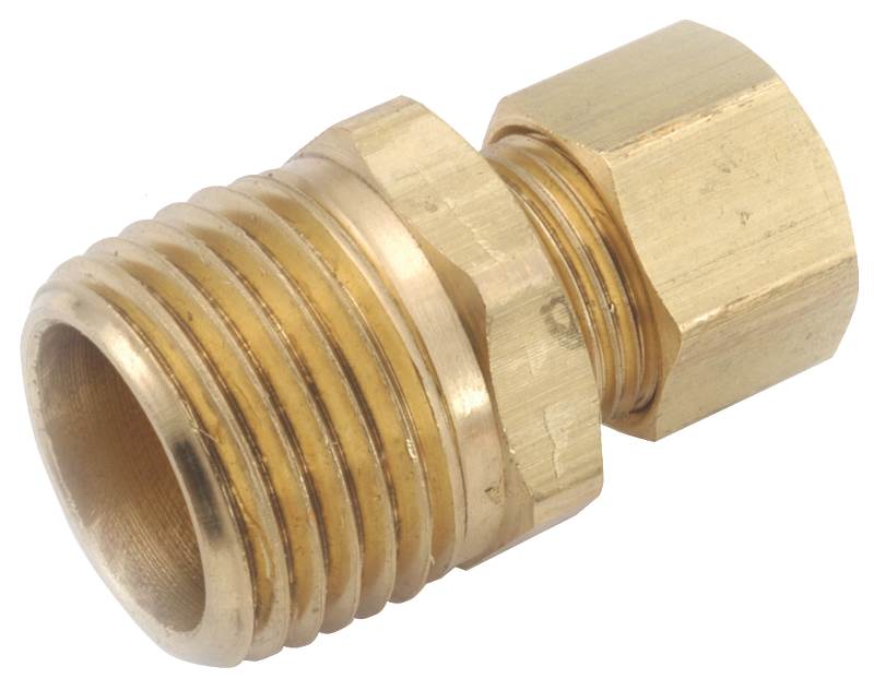 JMF 4338356 Pipe Adapter, 7/8 x 3/4 in, Compression x MPT, Brass, 125 to 400 psi Pressure - 1