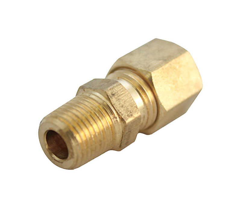 JMF 4503371 Pipe Adapter, 1/2 x 3/4 in, Compression x MPT, Brass, 125 to 400 psi Pressure - 1
