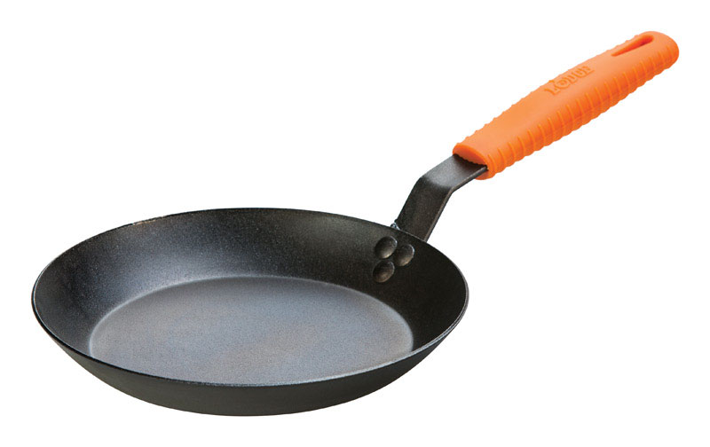 Lodge CRS10HH61 Skillet, 10 in Dia, Carbon Steel, Black, Non-Stick: Yes, Dishwasher Safe: Yes, Riveted Handle - 2