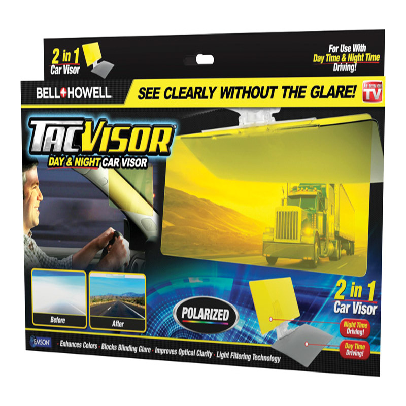 Tac Light 2092 Visor, 11.85 in L, 6-1/2 in W, 1.77 in Thick, Acrylic - 1