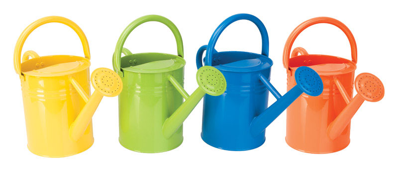 Panacea 84832 Watering Can, 2 gal Can, Metal, Blue/Green/Red/Yellow - 1