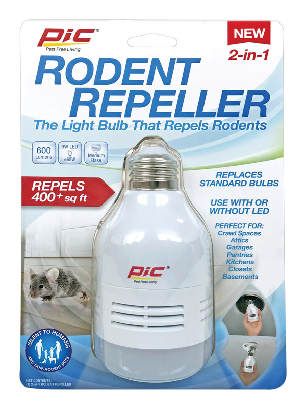 Pic LED-RR Rodent Repeller Bulb, 9 W, LED Lamp, 550 Lumens - 1