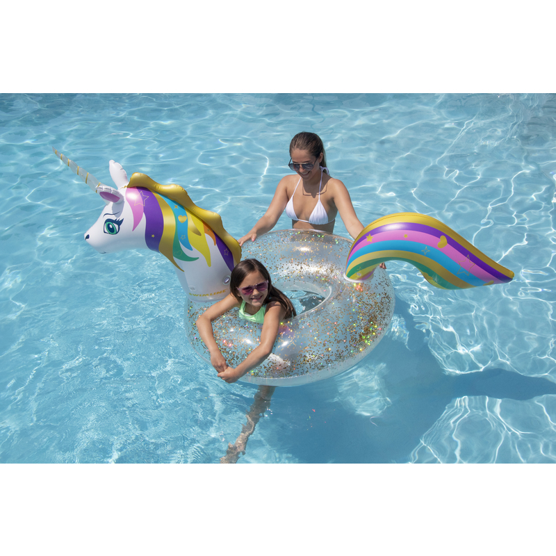International Leisure Multicolored Unicorn Plastic Pool Float - 2