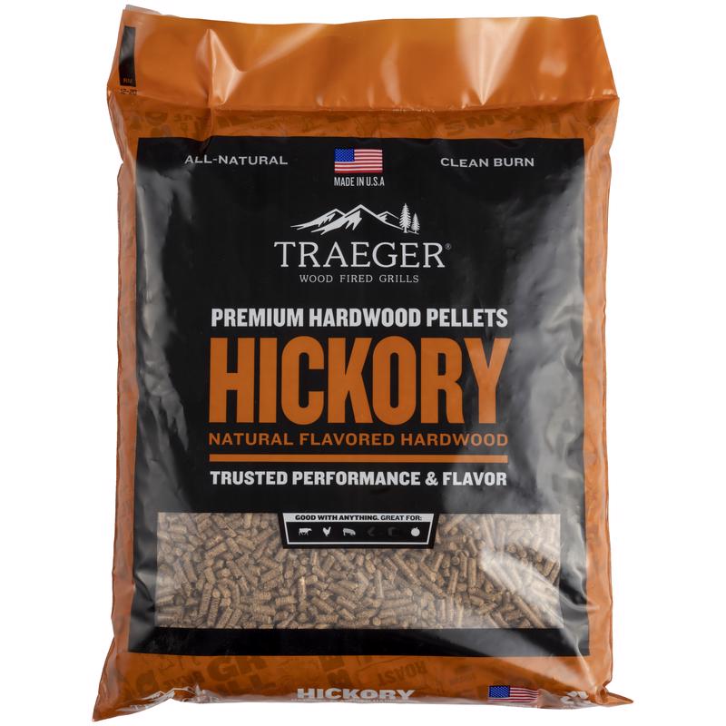 Traeger Premium All Natural Hickory BBQ Wood Pellet 20 lb - 1