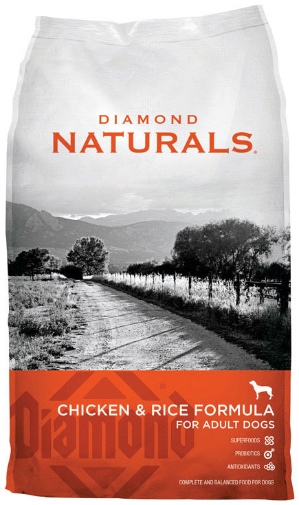 Diamond Naturals 1312 Dog Food, Adult Breed, Chicken, Rice Flavor, 40 lb - 1