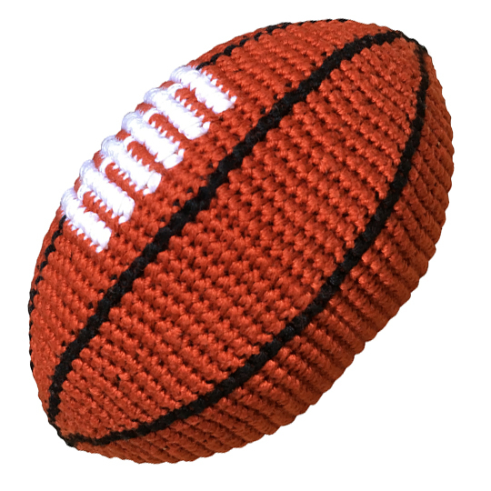 MayaFlya FBALL Football, 5 in L, Cotton/Recycled Pellet/Poly, Brown - 1