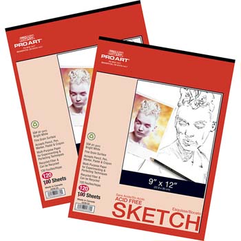 Pro Art 0238-03TP Sketch Paper Pad, 120-Sheet - 1