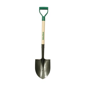 AMES 1564400 Shovel, 8-1/2 in W Blade, Carbon Steel Blade, Hardwood Handle, D-Grip Handle, 20 in L Handle - 1