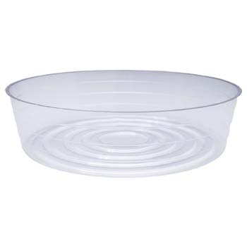 Curtis Wagner Plastics DL-11001 Plant Saucer, 11 in Dia, Plastic, Clear - 1