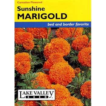 Lake Valley Seed 613 Marigold Sunshine Seed, Orange Bloom - 1