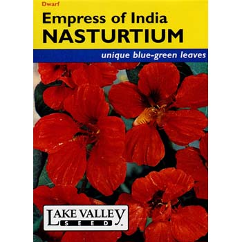 Lake Valley Seed 386 Nasturtium Empress of India Seed, Summer Bloom - 1