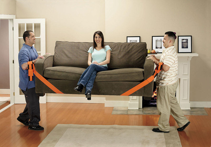 Lifting Strap, Forearm Forklift, 3 in W, 9 ft 4 in L, Orange - 3