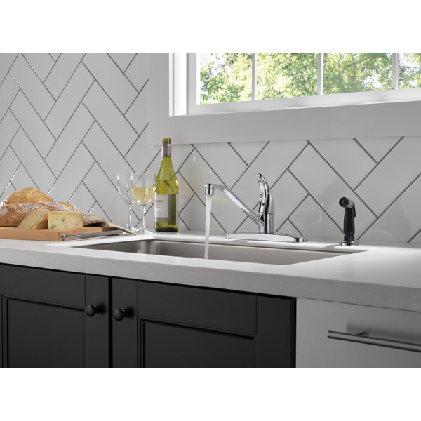 Kitchen Faucet, Peerless, 1-Handle, Chrome, Includes Sprayer - 3