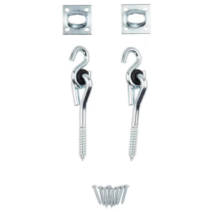 Swing Hook Kit, National Hardware, 225 lb Weight Capacity, Steel, Zinc-Plated - 2