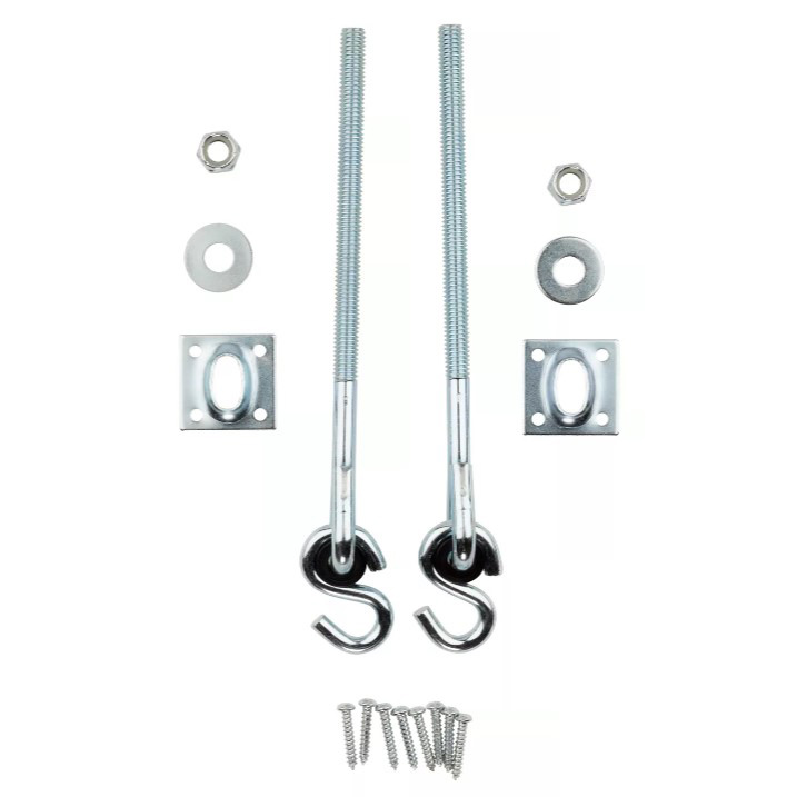 Swing Hook Kit, National Hardware, 225 lb Weight Capacity, Steel, Zinc-Plated - 1
