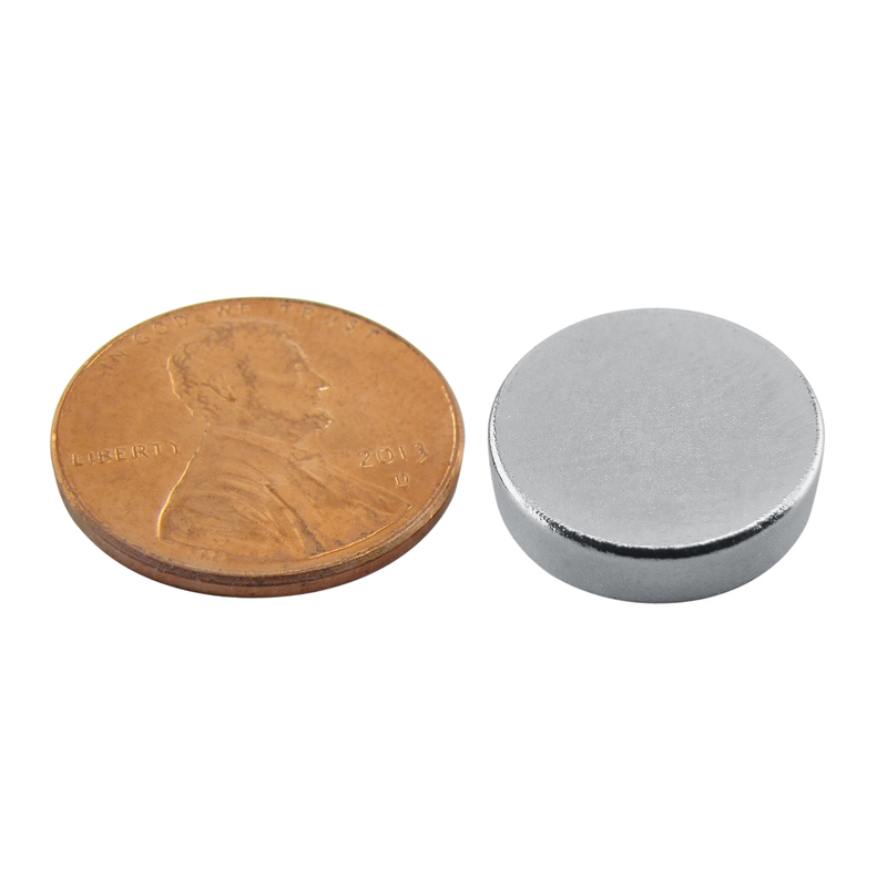Super Magnet Disc, Magnet Source, Neodymium, 0.472 in Dia, 0.118 in H, 6 pk - 5