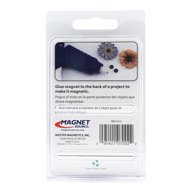 Magnetic Disc, Magnet Source, 1/2 in Dia, Charcoal Gray 10 pk - 2