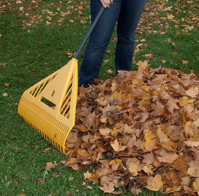 Leaf Rake, True Temper, Poly Tine, 11 in L Tine, 26 in W Tine, 39-Tine, Steel Handle, 60 in L Handle - 2