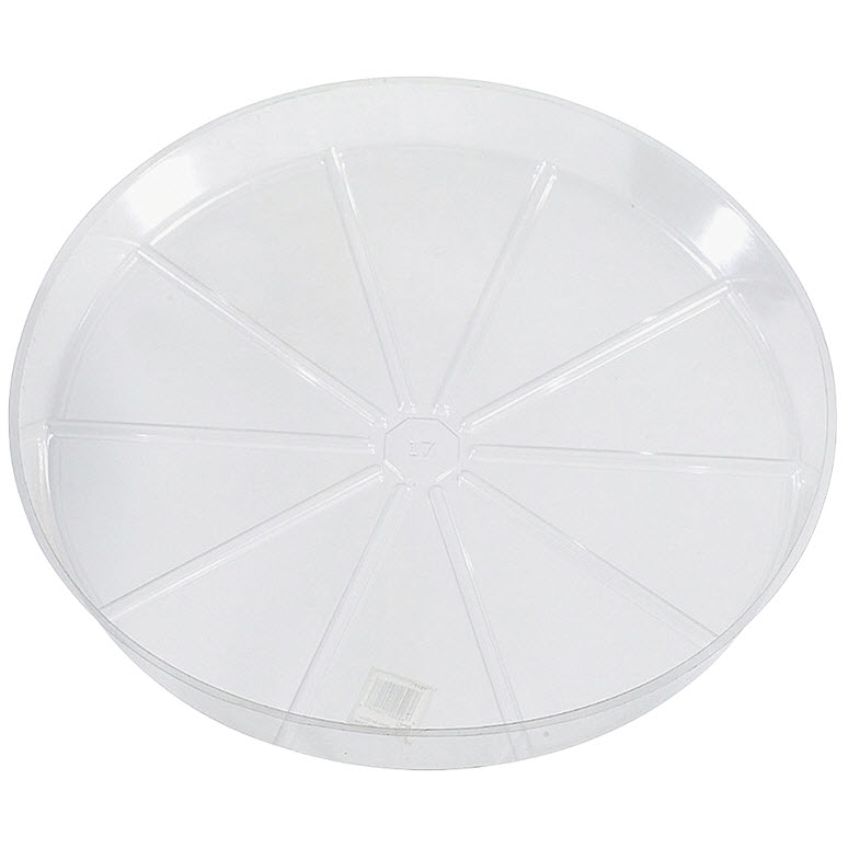Plant Saucer, Woodstream, 8 in Dia, Vinyl, Clear - 1