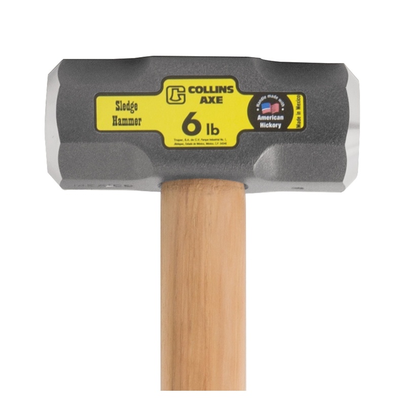 Collins Sledge Hammer, Truper, High Carbon Steel Head, 6 lb Head, Hickory Handle - 1