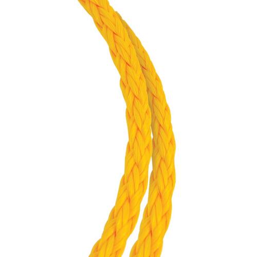 Rope, Koch, 100 ft L, 1/4 in, 100 lb Working Load, Polypropylene, Yellow - 1