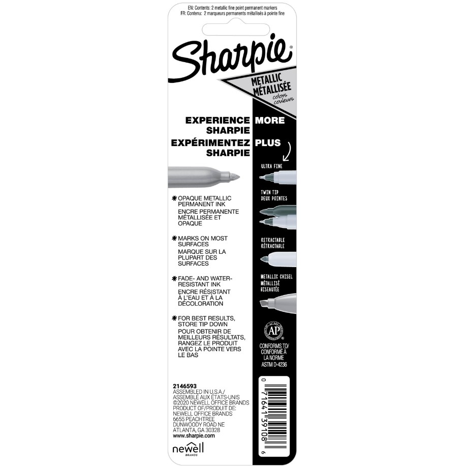 Permanent Marker, Sharpie, Fine Point Lead/Tip, 0.5 mm Lead/Tip - 2