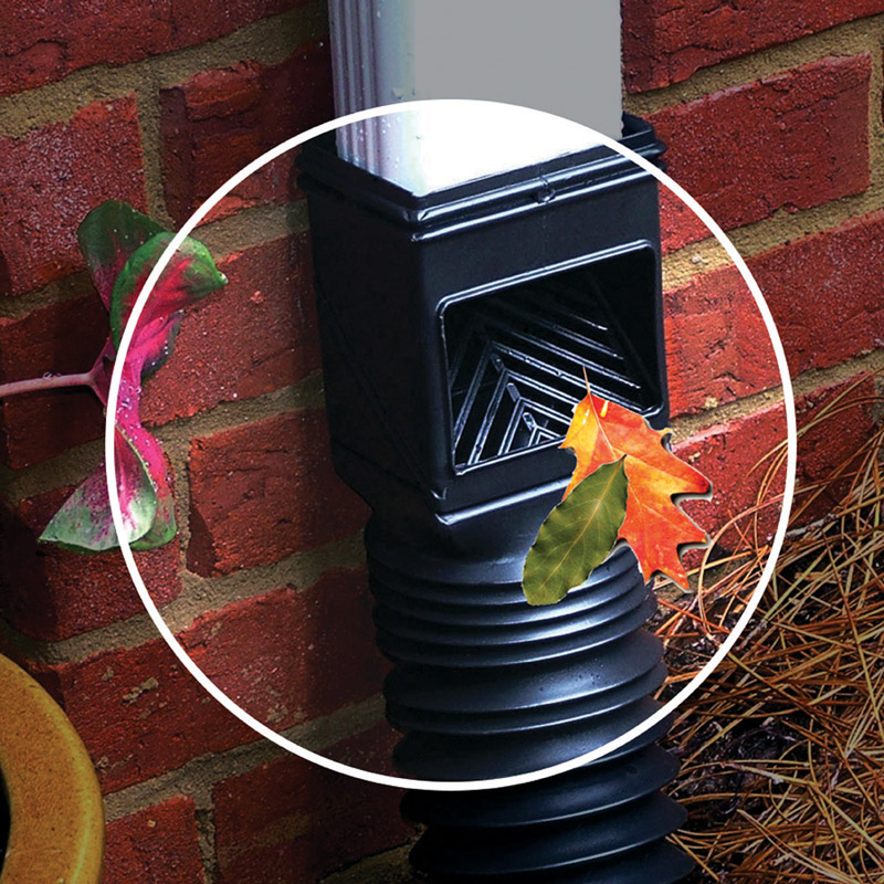 Invisaflow Downspout Filter Guard, Amerimax, Black PVC - 2